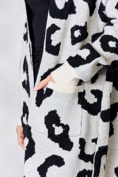 BiBi Leopard Open Front Ivory Cardigan - Brand BiBi *
