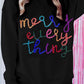Christmas Themed Letter Graphic Dropped Shoulder Sweatshirt