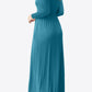 Women's Full Size Valencia Round Neck Empire Waist Pocket Dress