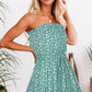 Women's Ditsy Floral Strapless Mini Dress