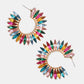 Zinc Alloy Acrylic C-Hoop Earrings