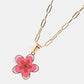 Flower Pendant Stainless Steel Necklace