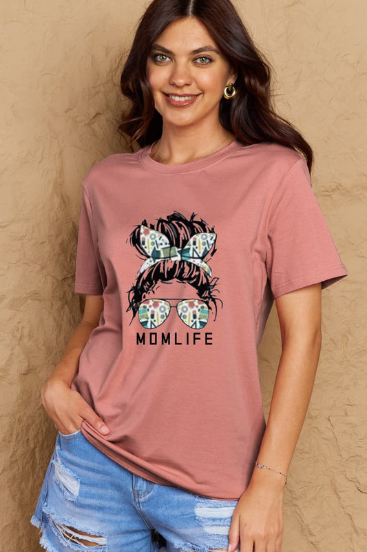 Malibu Dreams Simply Love Full Size MOM LIFE Graphic Cotton Tee