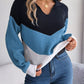 Isabella Color Block Dropped Shoulder Sweater