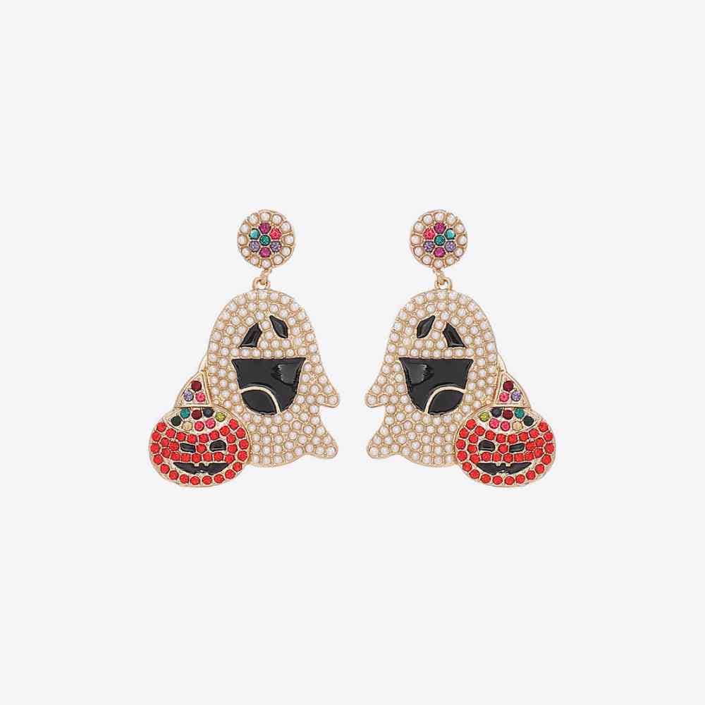 Halloween Ghost Rhinestone Alloy Earrings