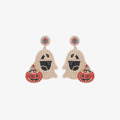 Halloween Ghost Rhinestone Alloy Earrings
