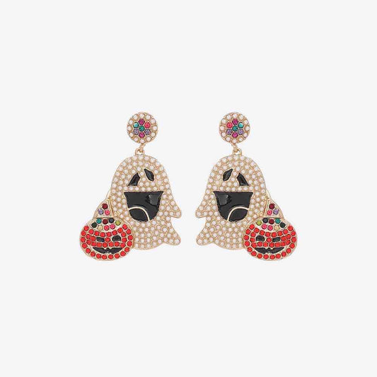 Halloween Ghost Rhinestone Alloy Earrings