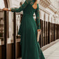 Full Size Lace High-Low V-Neck Dress