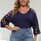 3/4 Sleeve Cutout Detail Top