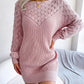 Women's Candida Openwork Boat Neck Sweater Dress