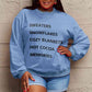 Simply Love SEASONAL Full Size Letter Graphic Round Neck Sweatshirt