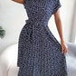 SoPretty Ditsy Floral Pleated Belted Dress