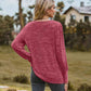 Full Size Round Neck Long Sleeve Buttoned T-Shirt