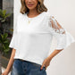 Ruffled Cutout Round Neck Half Sleeve T-Shirt