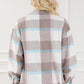 Beyond Basic Dust Storm Brown Pocketed Plaid Collared Neck Jacket
