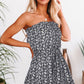 Women's Ditsy Floral Strapless Mini Dress
