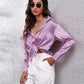 Button Up Collared Neck Long Sleeve Shirt