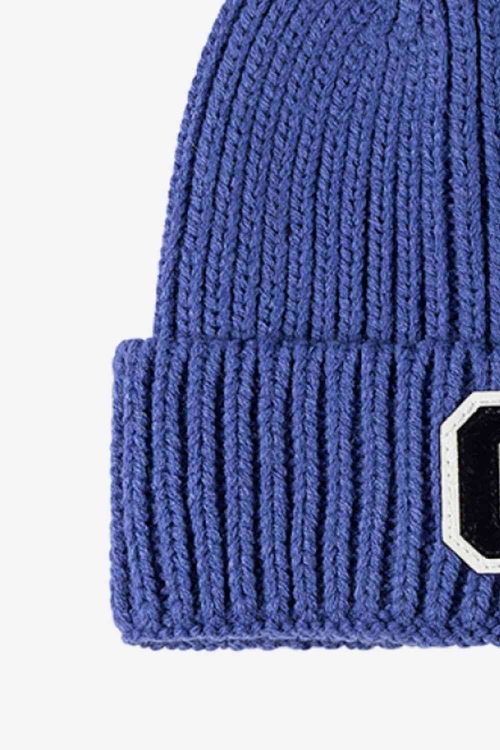 CHIC HATZ Letter C Patch Cuffed Beanie