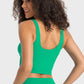Deep V-Neck Crop Sports Bra in Assorted Colors