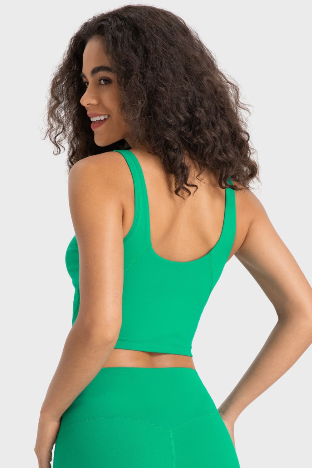 Deep V-Neck Crop Sports Bra in Assorted Colors