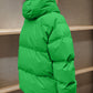 Pocketed Zip Up Hooded Puffer Jacket