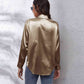Collared Neck Buttoned Long Sleeve Shirt