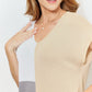 Double Take Color Block V-Neck Knit Top