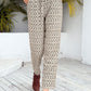 Tied Printed Pants with Pockets