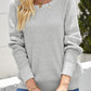 Woven Right Crisscross Back Waffle-Knit Sweater