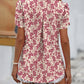 Malibu Dreams Full Size Ruche V-Neck Petal Sleeve Top