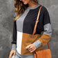 Color Block Round Neck Sweatshirt
