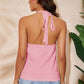 Rainbow Stripe Halter Neck Knit Tank