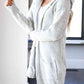 Heathered Open Front Cardigan with Pockets