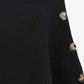 Turtleneck Buttoned Poncho