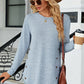 Decorative Button Round Neck T-Shirt
