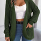 SocialBee Open Front Long Sleeve Cardigan with Pockets