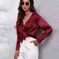 Collared Neck Buttoned Long Sleeve Shirt