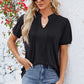 Notched Short Sleeve T-Shirt
