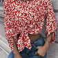 Leopard Roll-Tap Sleeve Shirt