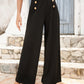 Full Size Buttoned High Waist Relax Fit Long Pants