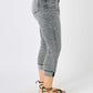 Judy Blue Full Size Button Fly High Waist Cuffed Capris Jeans