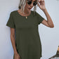 SOChic Round Neck Short Sleeve Mini Dress