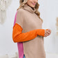 Beautiful Browns Full Size Turtle Neck Dropped Shoulder Slit Sweater 🦋