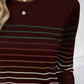 Striped Round Neck Long Sleeve T-Shirt