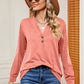 Notched Long Sleeve T-Shirt