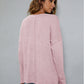 Beauteous Dropped Shoulder High-Low Waffle-Knit Top