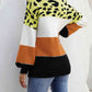 Color Block Round Neck Sweater