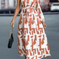 Printed One-Shoulder Tie Waist Dress