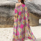 Printed Open Front Cardigan and Pants Set
