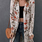 Printed Open Front Longline Cardigan